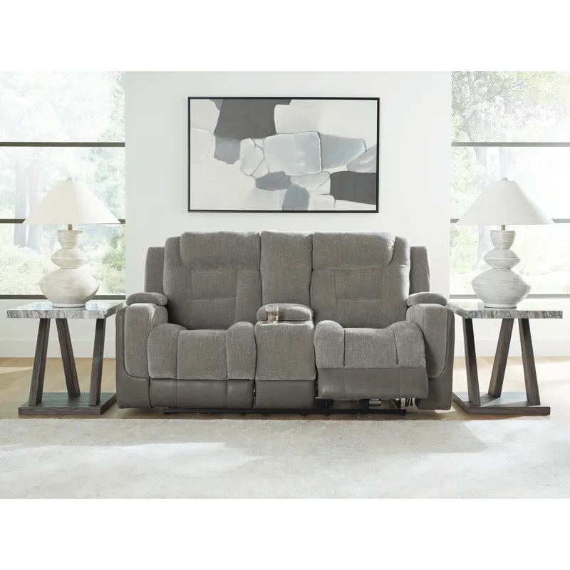Mixed Motion Power Reclining Loveseat with Console