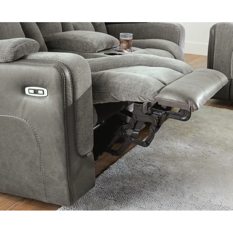 Mixed Motion Power Reclining Loveseat with Console