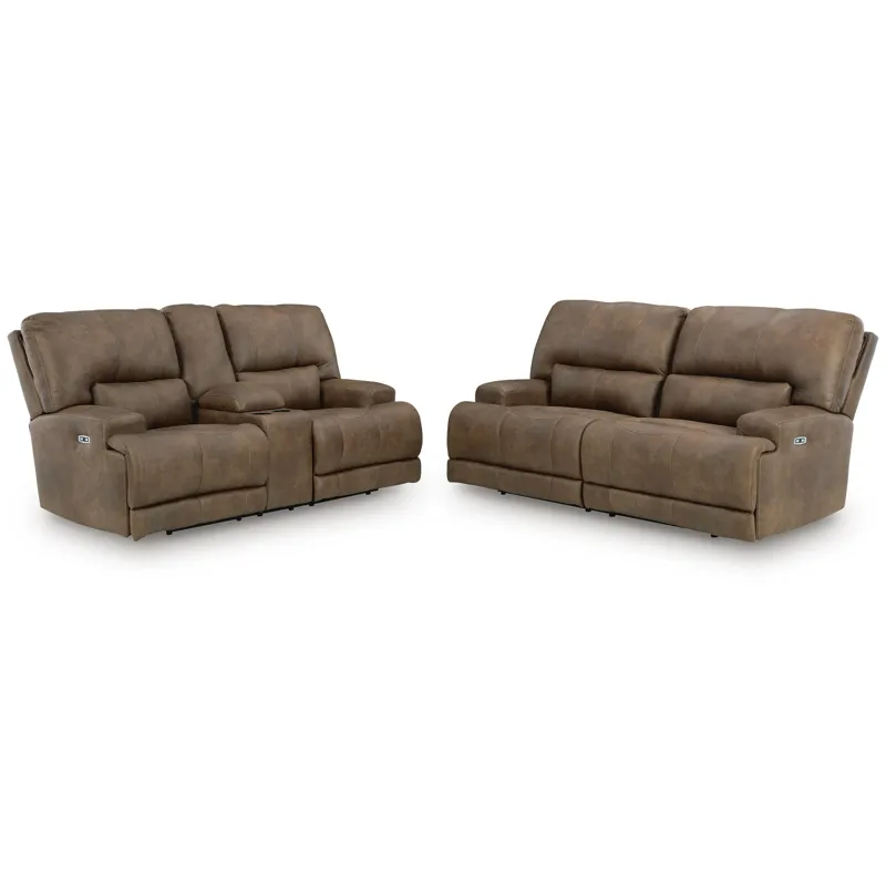 Beckley Place Power Reclining Sofa and Loveseat