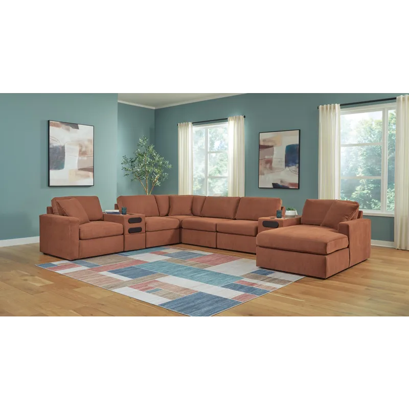 Modmax 8-Piece Sectional with Storage Chaise and Audio Consoles