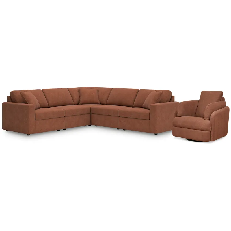 Modmax 5-Piece Sectional and Swivel Glider Recliner