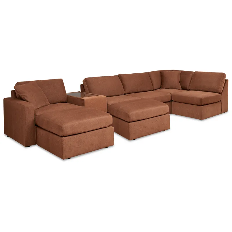 Modmax 6-Piece Sectional and 2 Ottomans