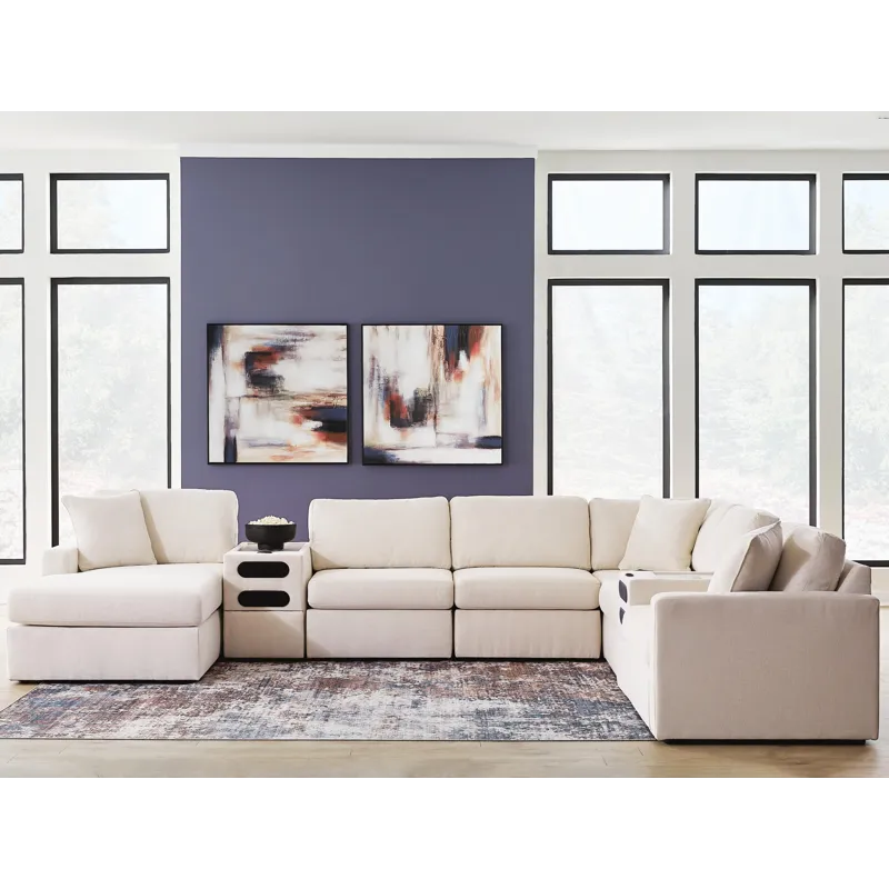 Modmax 8-Piece Sectional with Storage Chaise and Audio Consoles