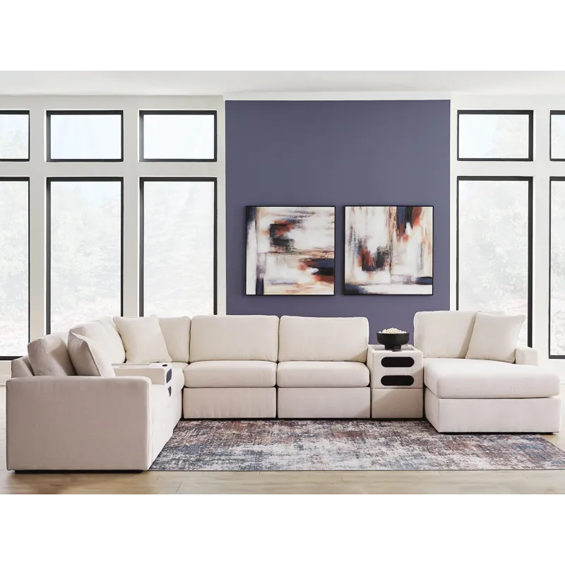 Modmax 8-Piece Sectional with Storage Chaise and Audio Consoles