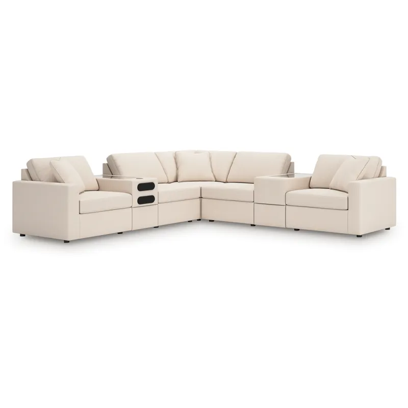 Modmax 7-Piece Balanced Sectional with Audio and Storage Consoles