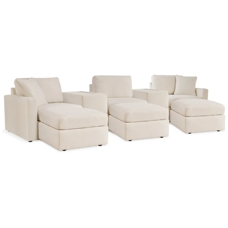 Modmax 5-Piece Sectional and 3 Ottomans