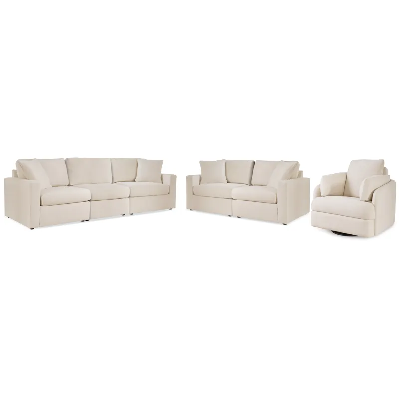 Modmax 3-Piece Sectional Sofa, 2-Piece Sectional Loveseat and Swivel Glider Recliner