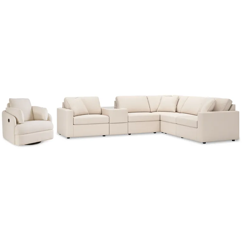 Modmax 6-Piece Sectional and Swivel Glider Recliner
