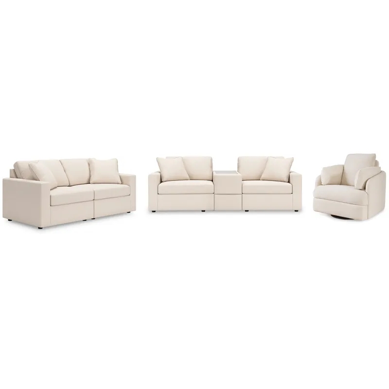 Modmax 3-Piece Sectional Sofa, 2-Piece Sectional Loveseat and Swivel Glider Recliner