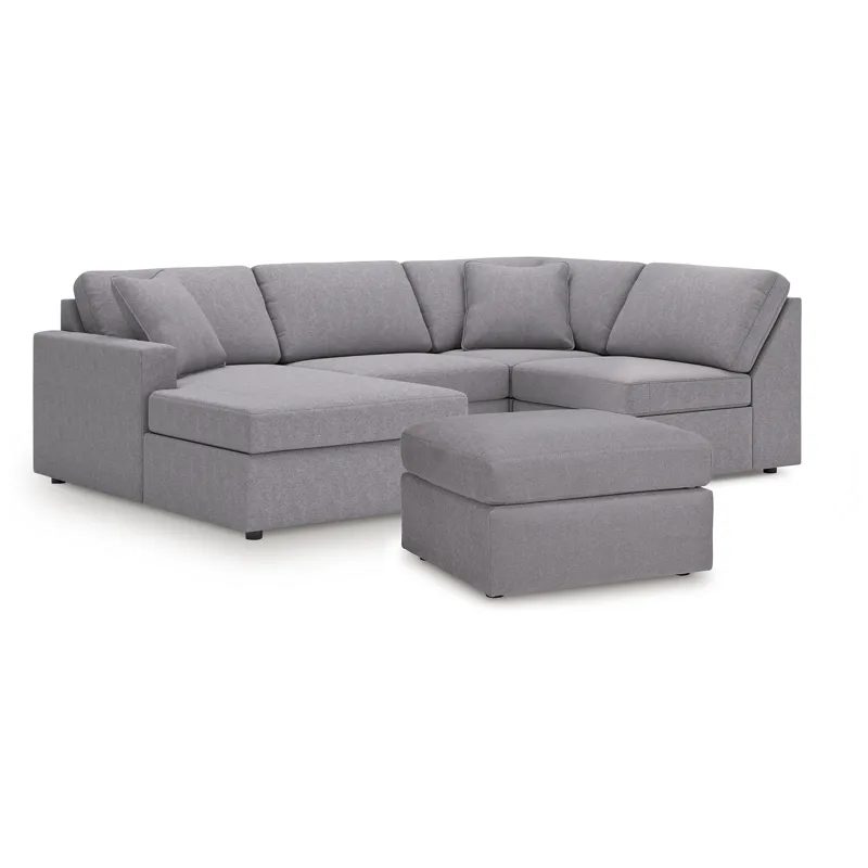 Modmax 4-Piece Sectional and Oversized Accent Ottoman