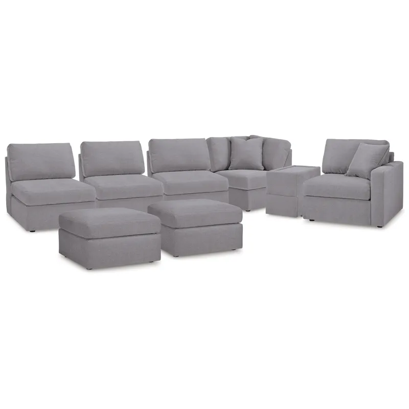 Modmax 6-Piece Sectional and 2 Ottomans