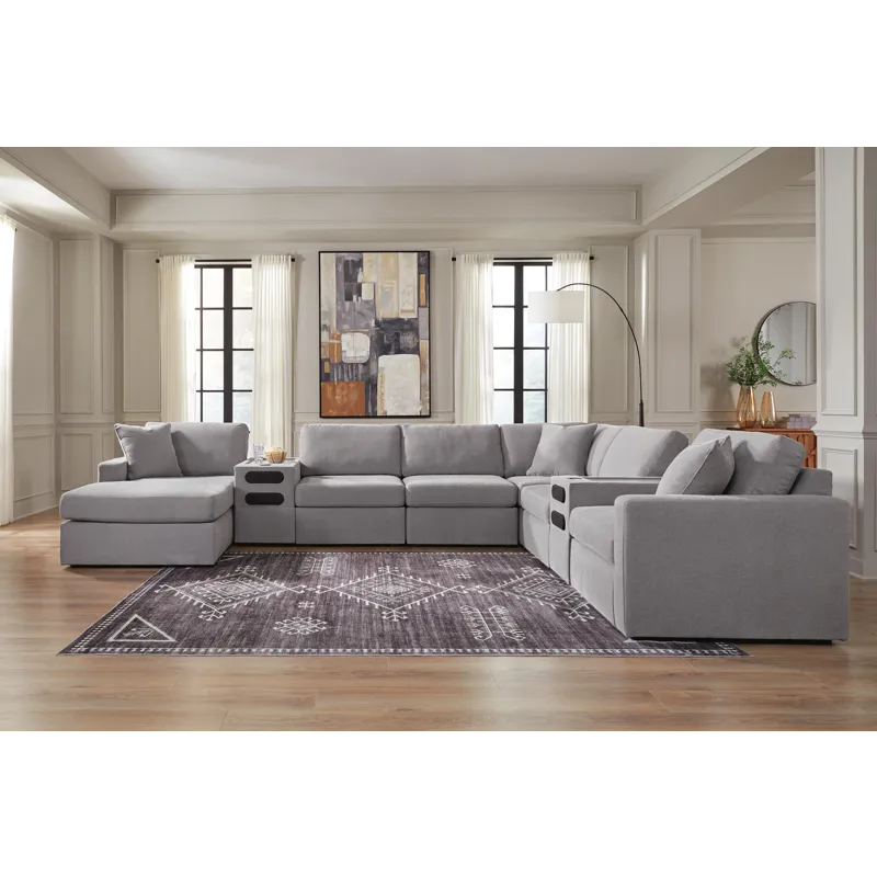 Modmax 8-Piece Sectional with Storage Chaise and Audio Consoles