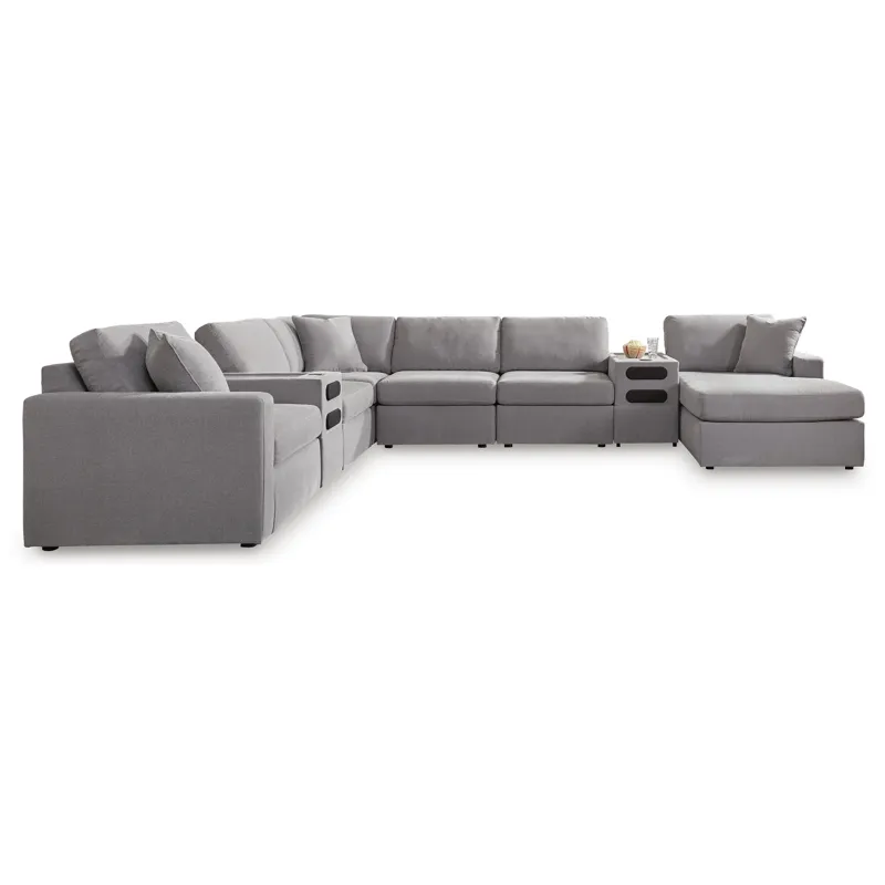 Modmax 8-Piece Sectional with Storage Chaise and Audio Consoles