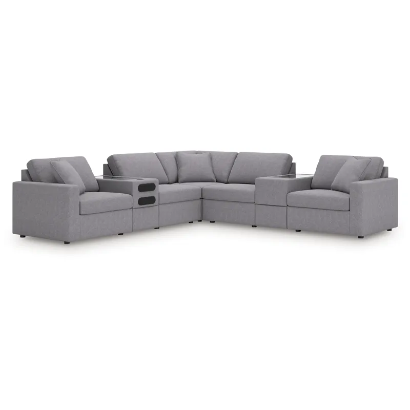 Modmax 7-Piece Balanced Sectional with Audio and Storage Consoles