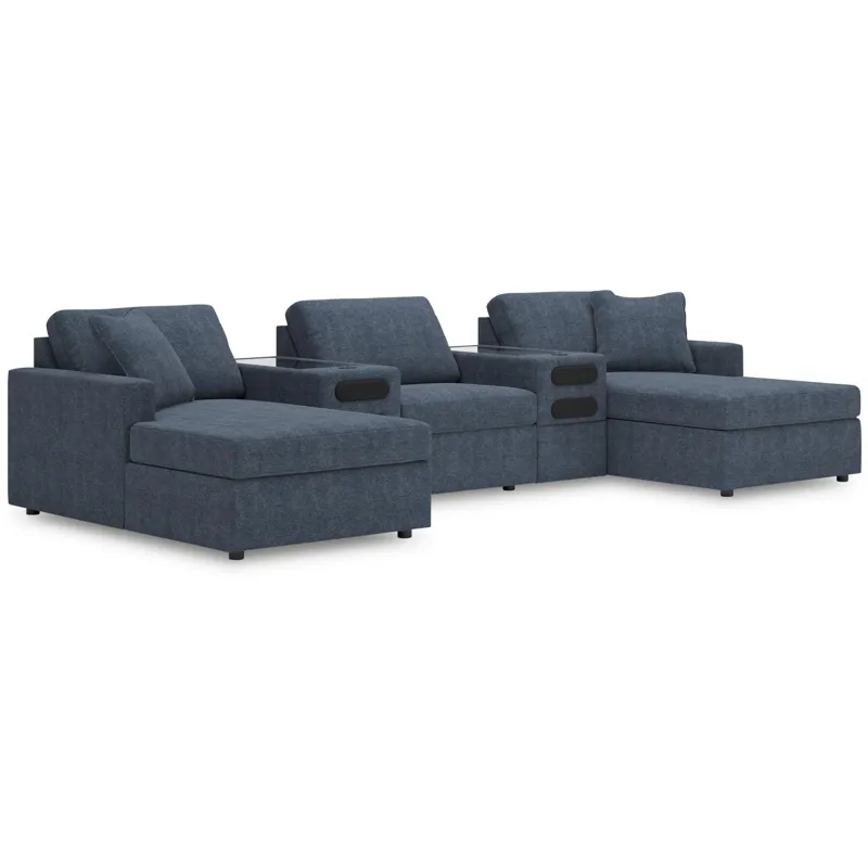 Modmax 5-Piece Double Storage Chaise Sectional with Audio Consoles