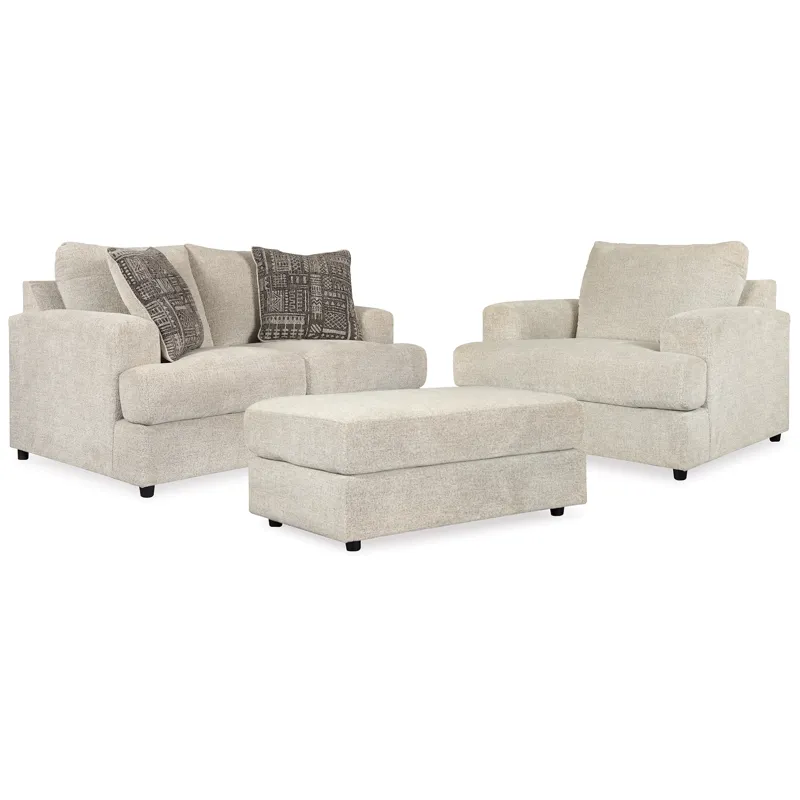 Soletren Loveseat, Oversized Chair and Ottoman
