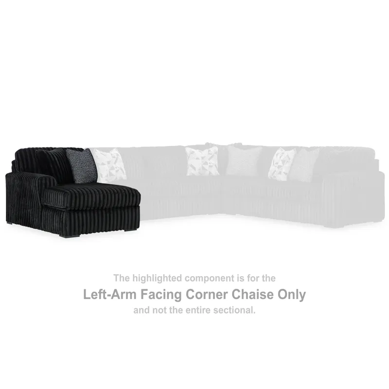 Midnight-Madness Left-Arm Facing Corner Chaise