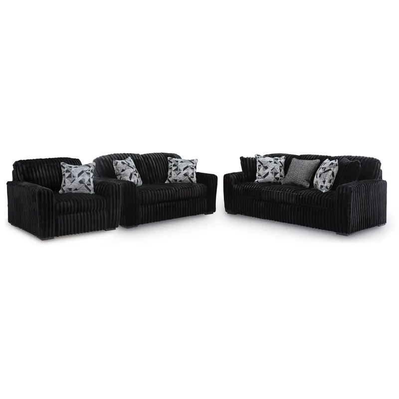 Midnight-Madness Sofa, Loveseat and Oversized Chair