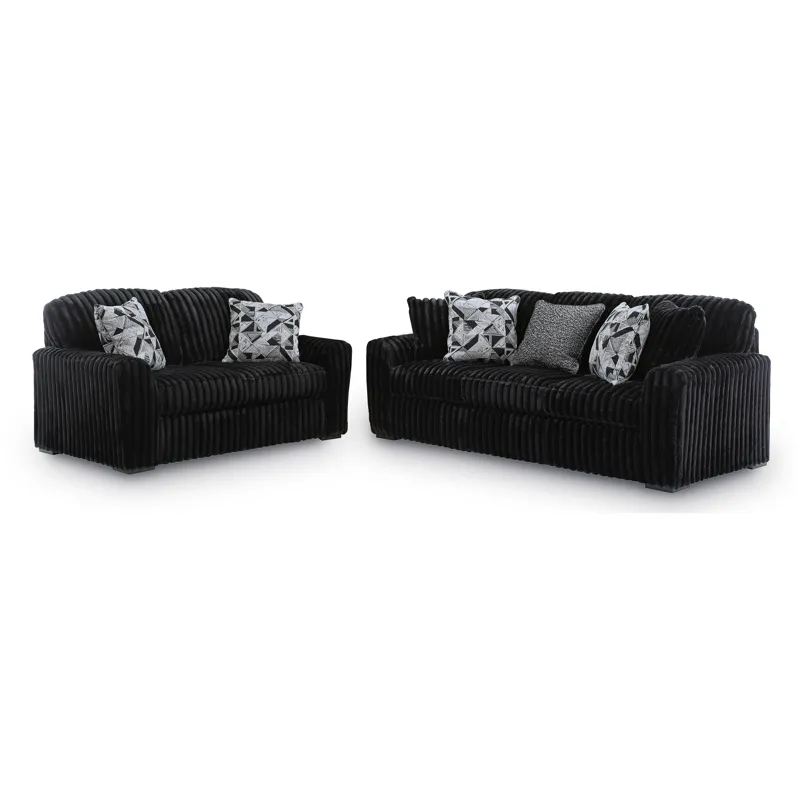 Midnight-Madness Sofa and Loveseat