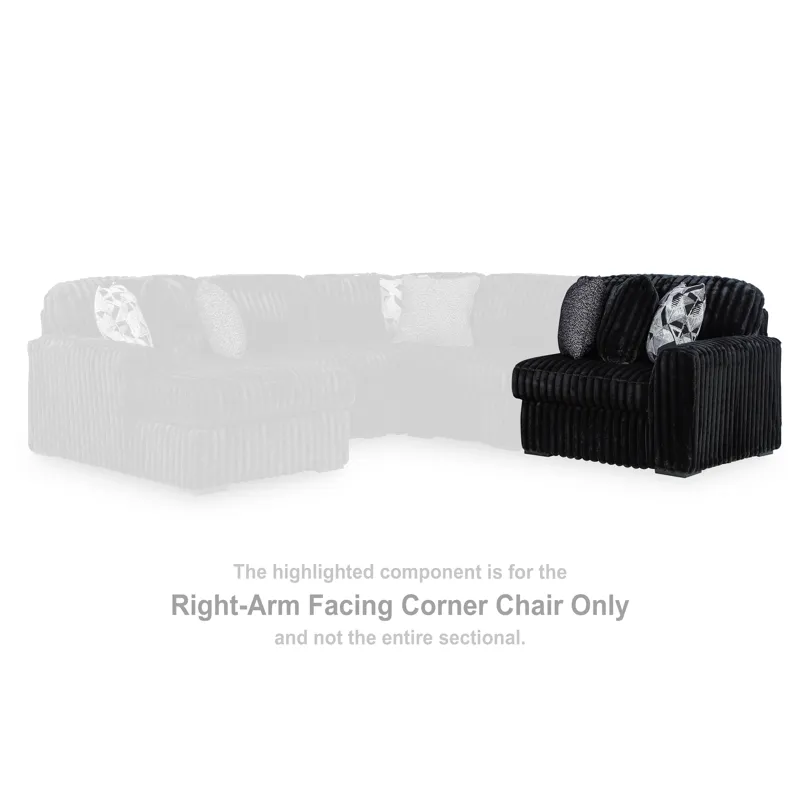 Midnight-Madness Right-Arm Facing Corner Chair