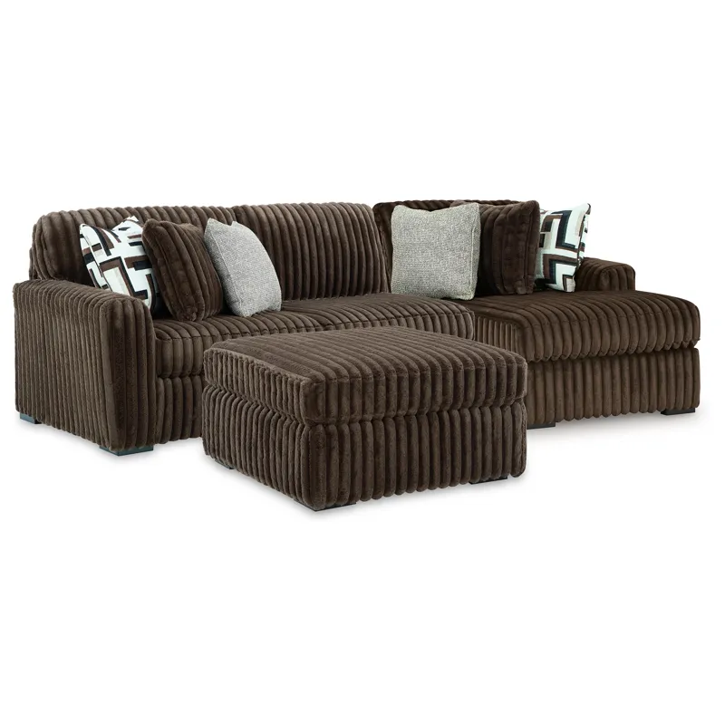 Midnight-Madness 2-Piece Sectional and Ottoman
