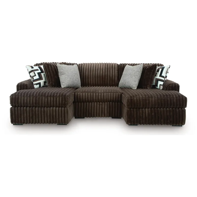 Midnight-Madness 3-Piece Double Chaise Sectional
