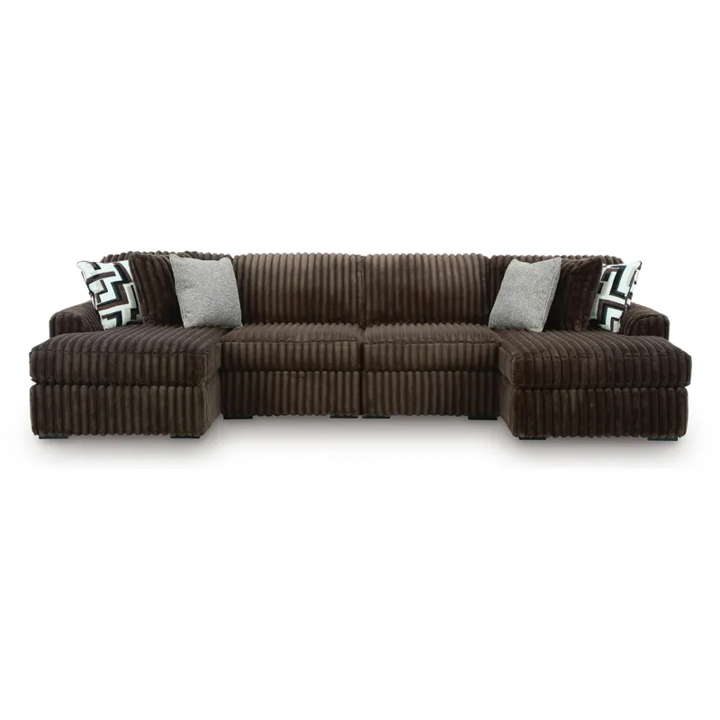 Midnight-Madness 4-Piece Double Chaise Sectional