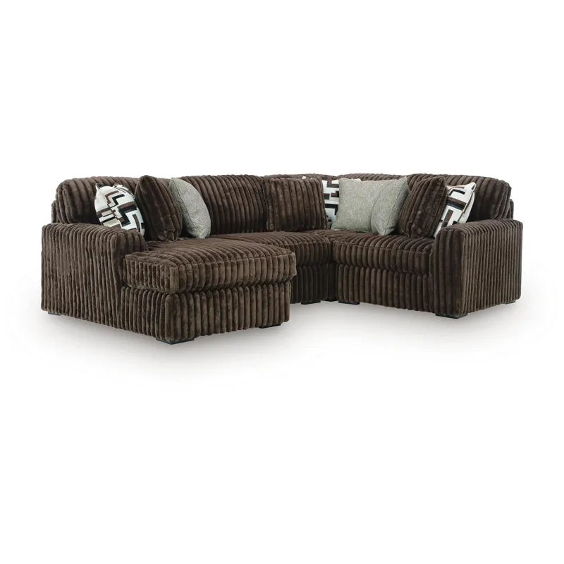 Midnight-Madness 4-Piece Sectional with Chaise