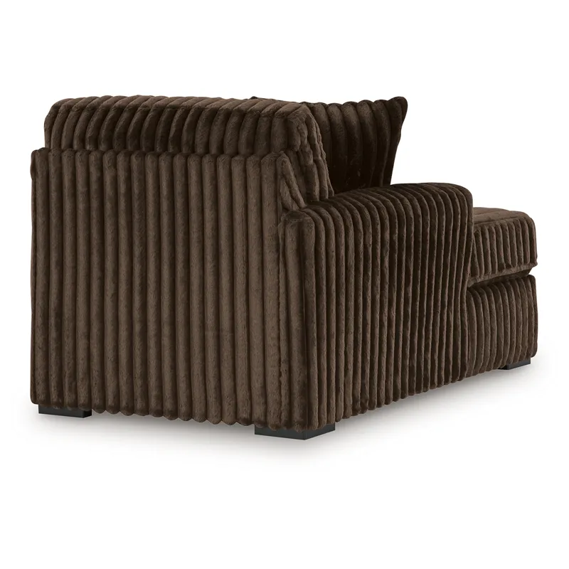 Midnight-Madness 3-Piece Double Chaise Sectional and Ottoman