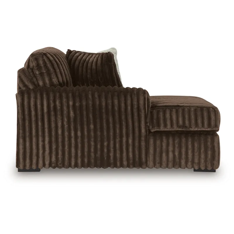 Midnight-Madness 3-Piece Double Chaise Sectional and Ottoman