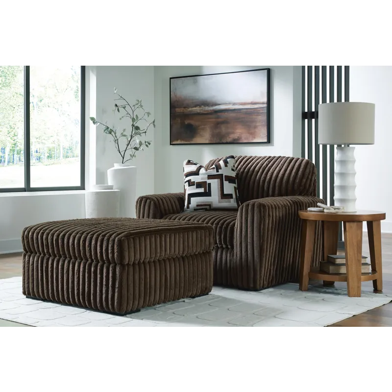 Midnight-Madness Oversized Chair and Ottoman