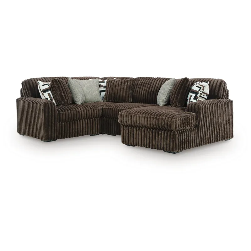 Midnight-Madness 4-Piece Sectional with Chaise