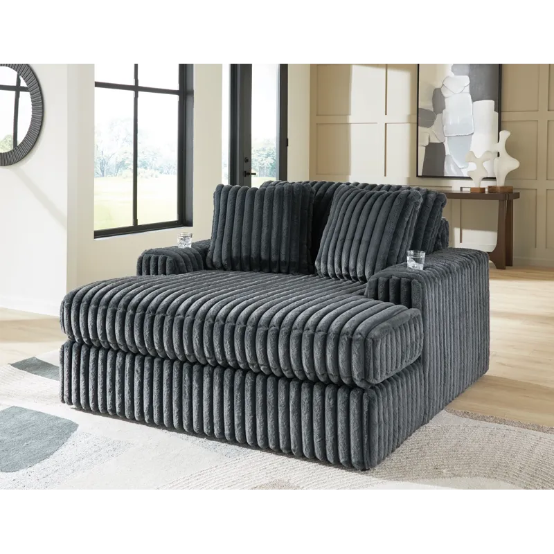 Midnight-Madness Sofa, Loveseat and Oversized Chaise