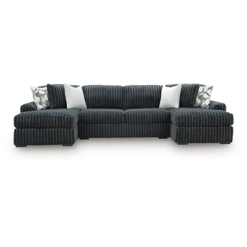 Midnight-Madness 3-Piece Double Chaise Sectional