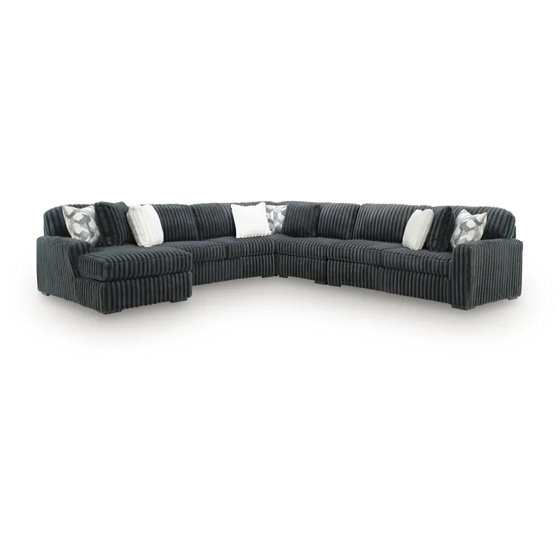 Midnight-Madness 5-Piece Sectional with Chaise