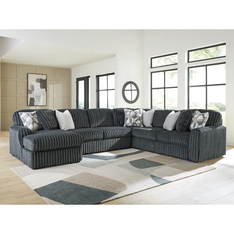 Midnight-Madness 4-Piece Sectional with Chaise