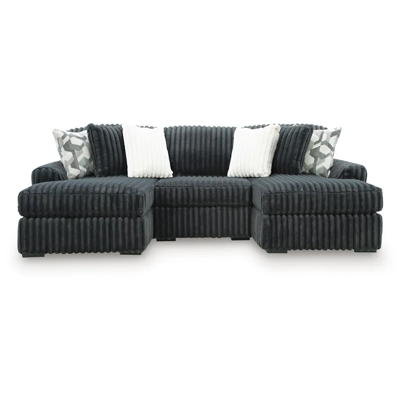 Midnight-Madness 3-Piece Double Chaise Sectional