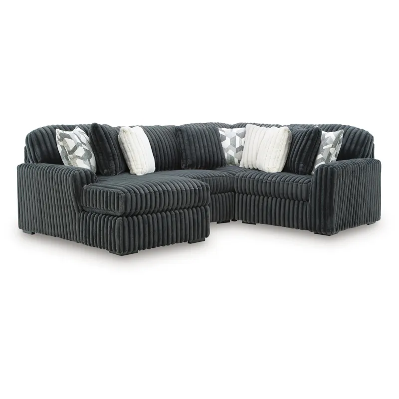 Midnight-Madness 4-Piece Sectional with Chaise