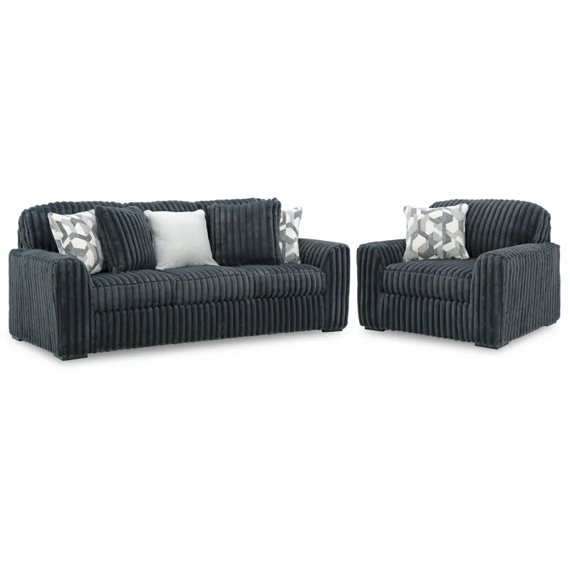 Midnight-Madness Sofa and Oversized Chair