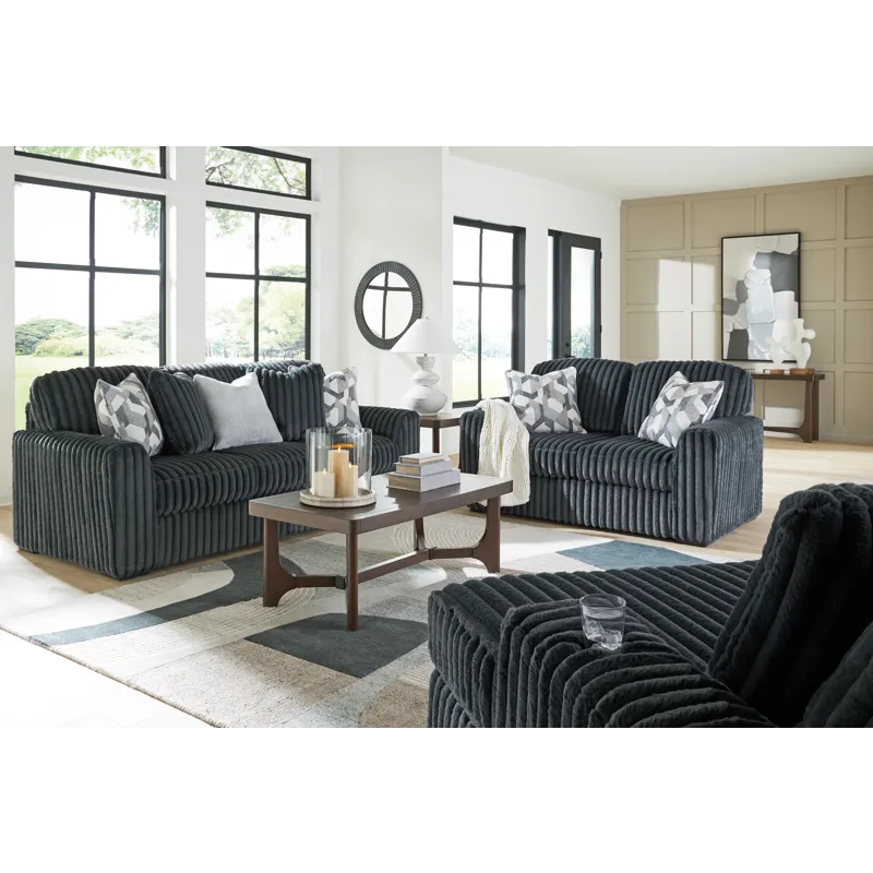Midnight-Madness Sofa, Loveseat and Oversized Chaise