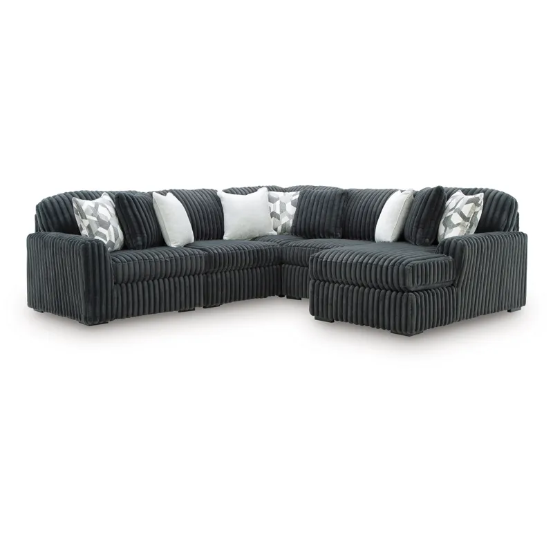 Midnight-Madness 5-Piece Sectional with Chaise