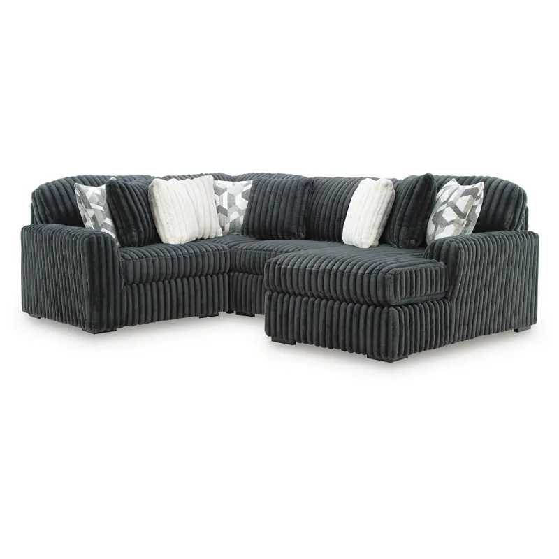 Midnight-Madness 4-Piece Sectional with Chaise