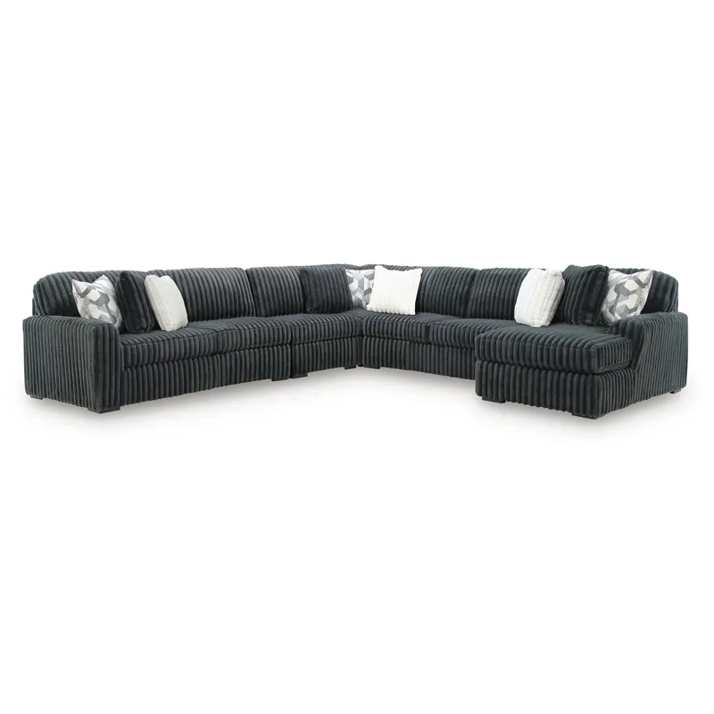Midnight-Madness 5-Piece Sectional with Chaise