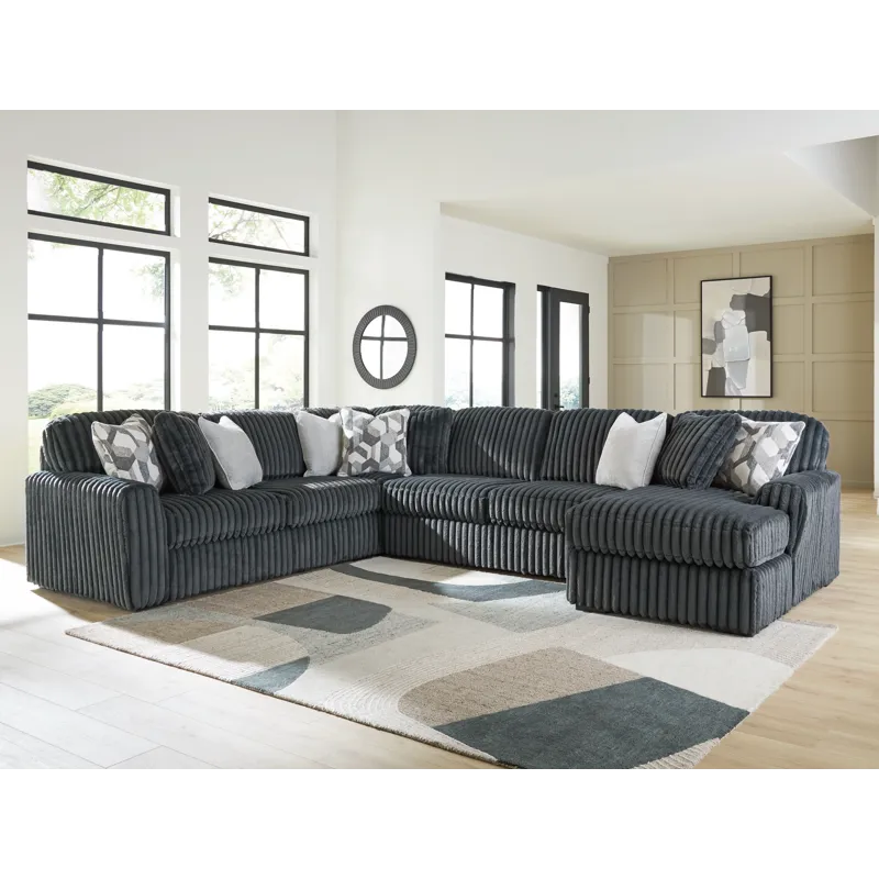 Midnight-Madness 4-Piece Sectional with Chaise