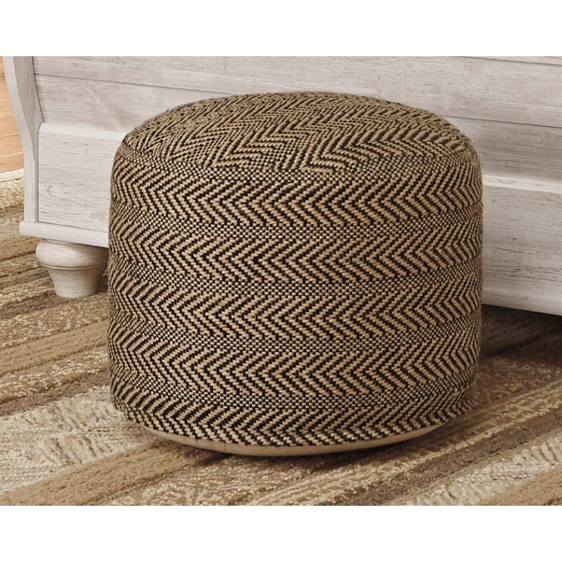 Chevron Pouf