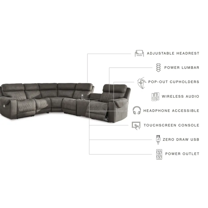 Hoopster 6-Piece Power Reclining Sectional