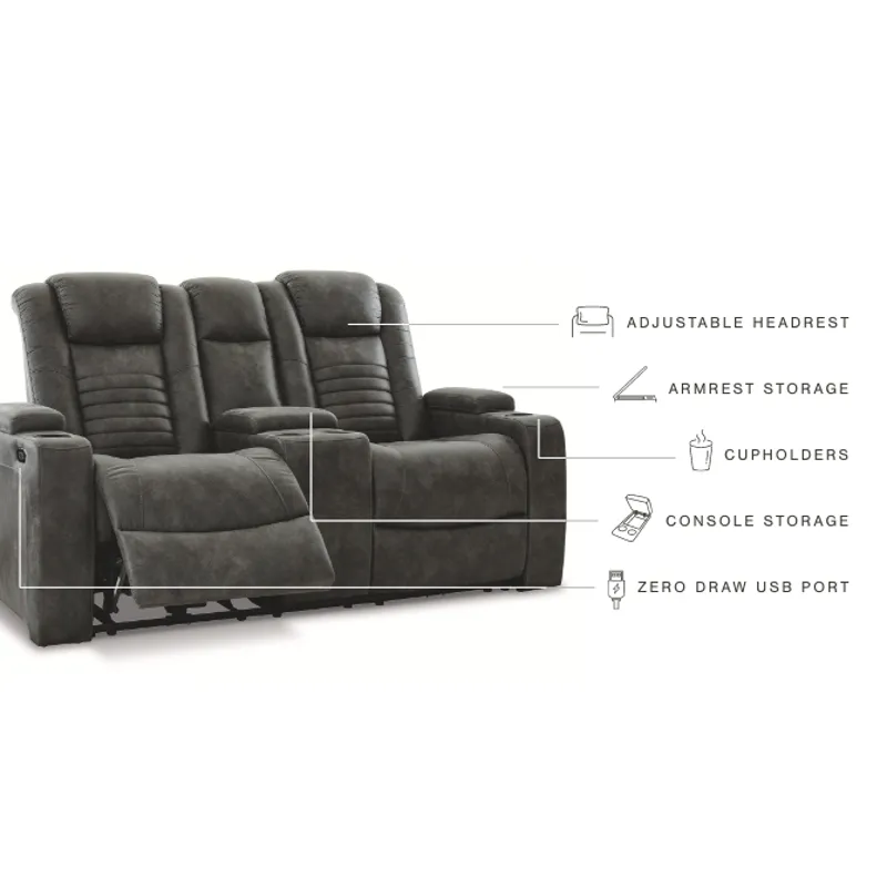 Soundcheck Power Reclining Loveseat with Console