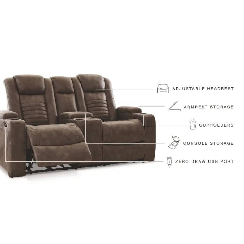 Soundcheck Power Reclining Loveseat with Console
