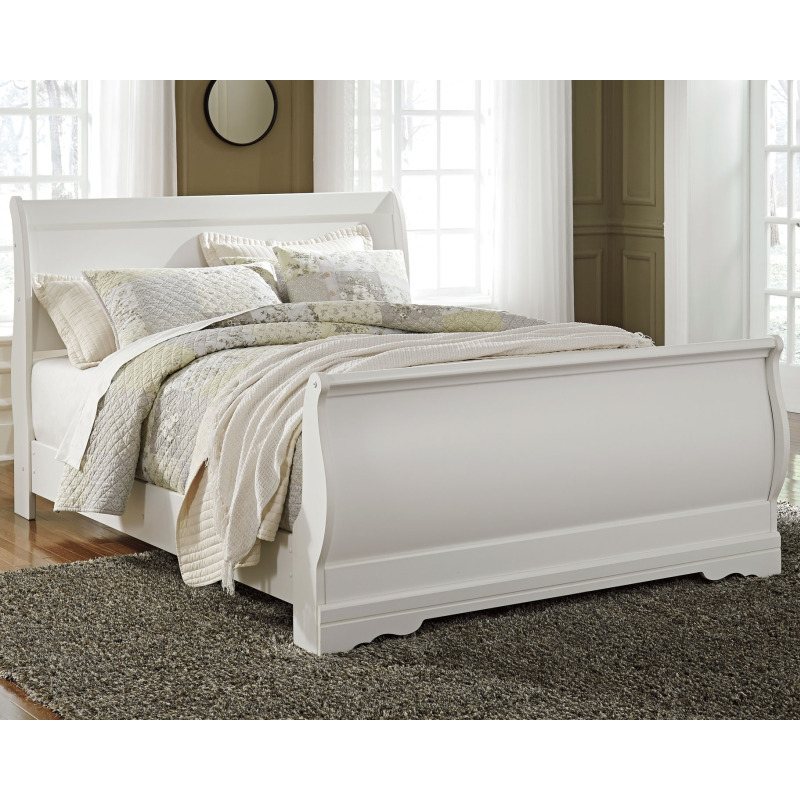Anarasia Queen Sleigh Bed with Chest of Drawers and Nightstand B129B12