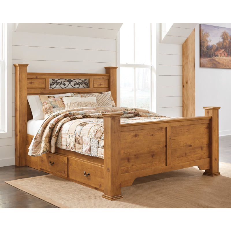 Bittersweet Queen Poster Bed with Storage B219B47 by Signature Design